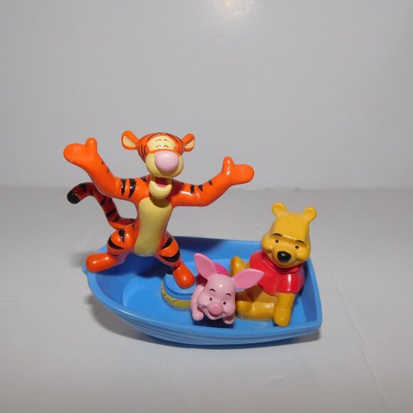 Disney Winnie the Pooh Tigger & Piglet in Row Boat Figure 3.5" PVC - Picture 2 of 6